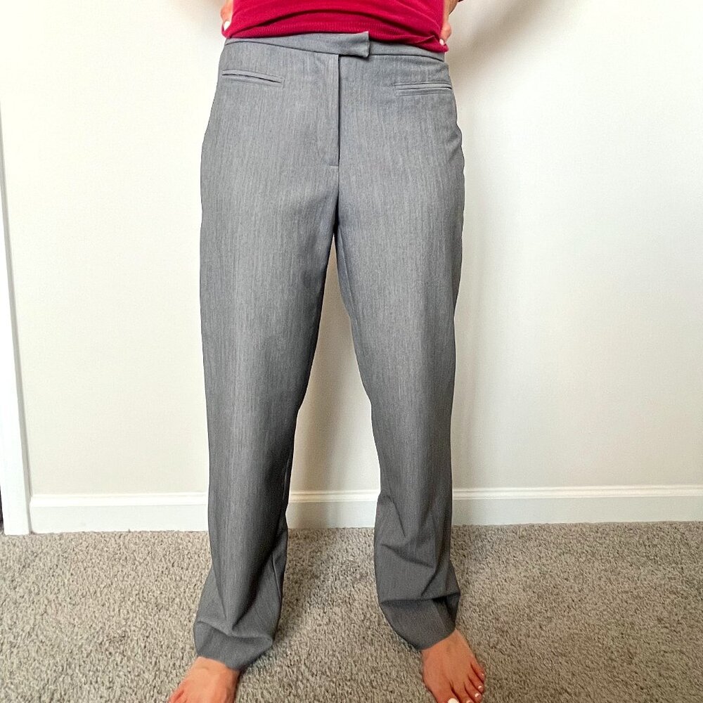 Ruby Rd. | Size 6 | Grey Stretch Trousers | Comfort Fit | Poly-Rayon-Spandex Ble